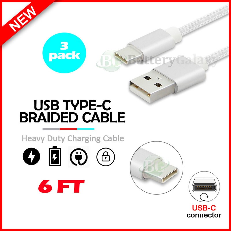 3X 6′ USB Type-C FAST THICK Charger Cable for Google Pixel 9/Pro/Pro XL/Pro Fold