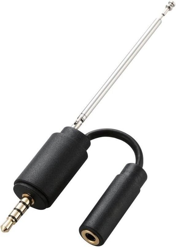 Elecom MPA-35ATRBK Smartphone Rod Antenna Adapter Television Type Black