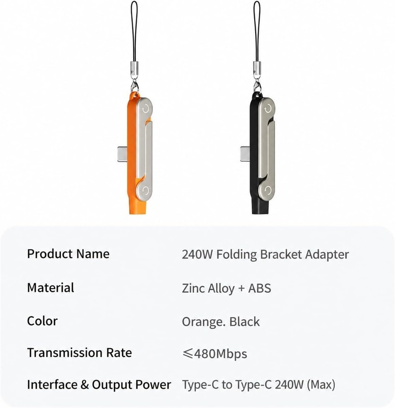 240W USB C to USB C Charging Cable Adapter 2Pcs Right Angle Fast Charge gallery