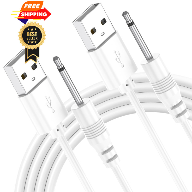 Vanjua 2 Pack Replacement DC Charging Cable, USB to 2.5mm Fast Charger...