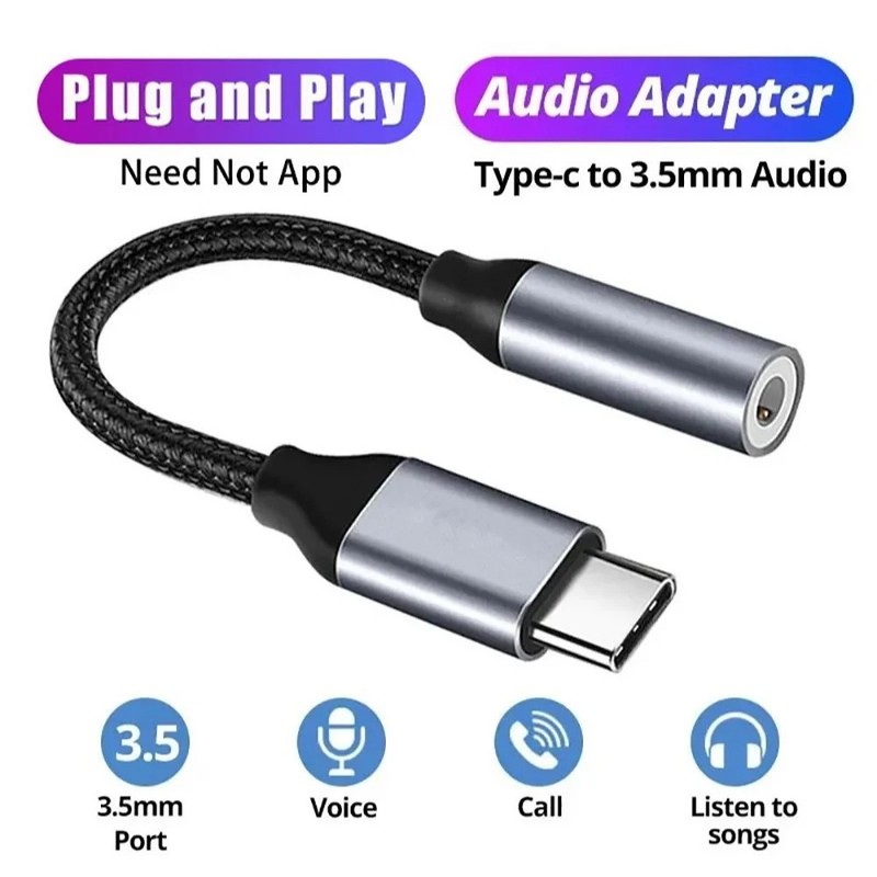 USB TYPE C TO 3.5mm AUX AUDIO HEADPHONE EARPHONE ADAPTER JACK+ gallery