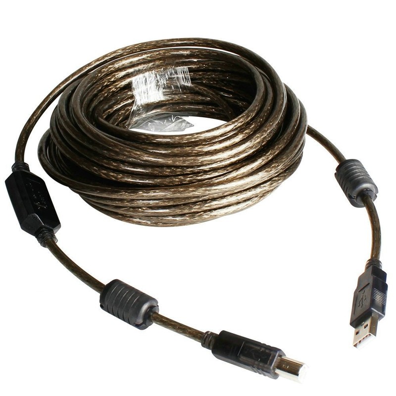 USB 2.0 AMale To BMale Printer Cable 32 Feet 10 Meters Scanner Repeater
