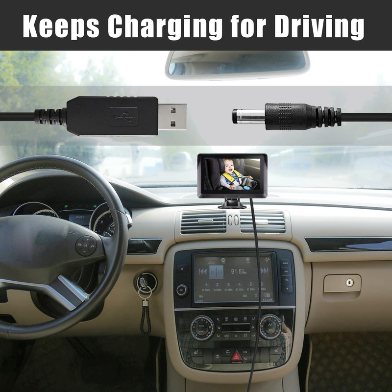 5V USB to 12V DC 5.5MM X 2.5MM /2.1MM Plug Cable for Baby Car , Speaker - Set... gallery