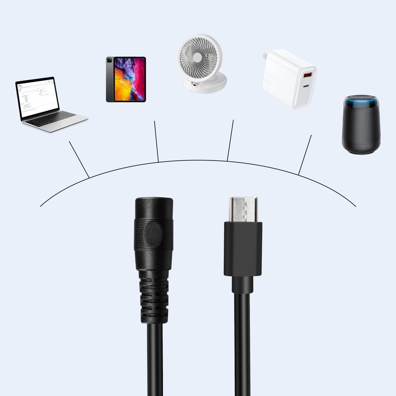 USB-to DC Short Cord，15cm 5A USB to DC 5.5 x 2.1mm Female Power Charge Cable ... gallery