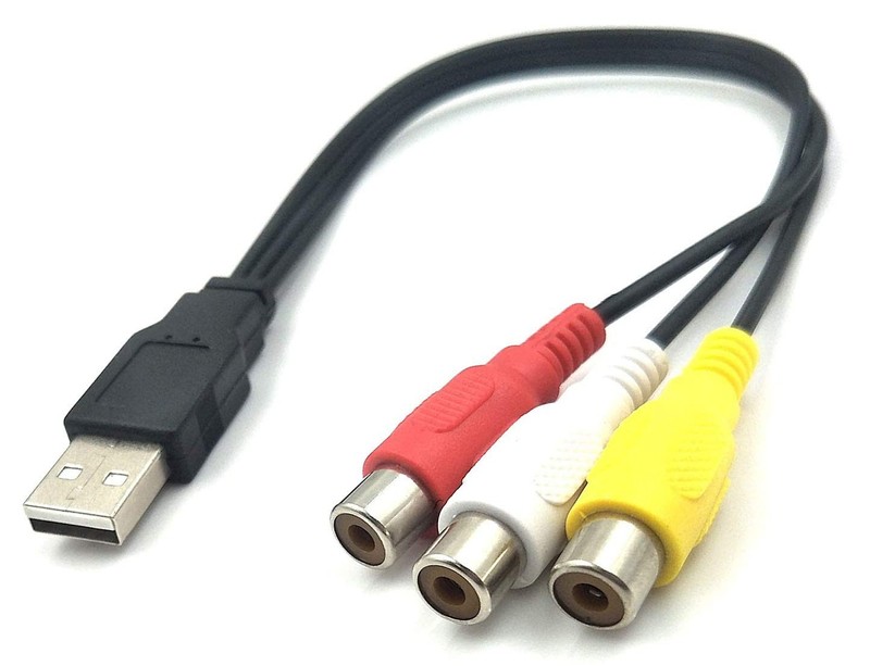 USB 2.0 Male to 3 RCA Female Video Audio Capture Cable for All Devices gallery