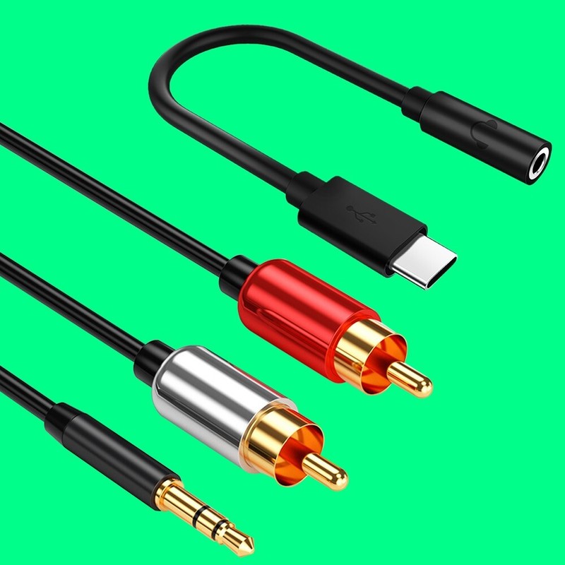 USB-C to 3.5mm Audio Adapter RCA Cable for AT&T Samsung Galaxy S22 SM-S901U USA