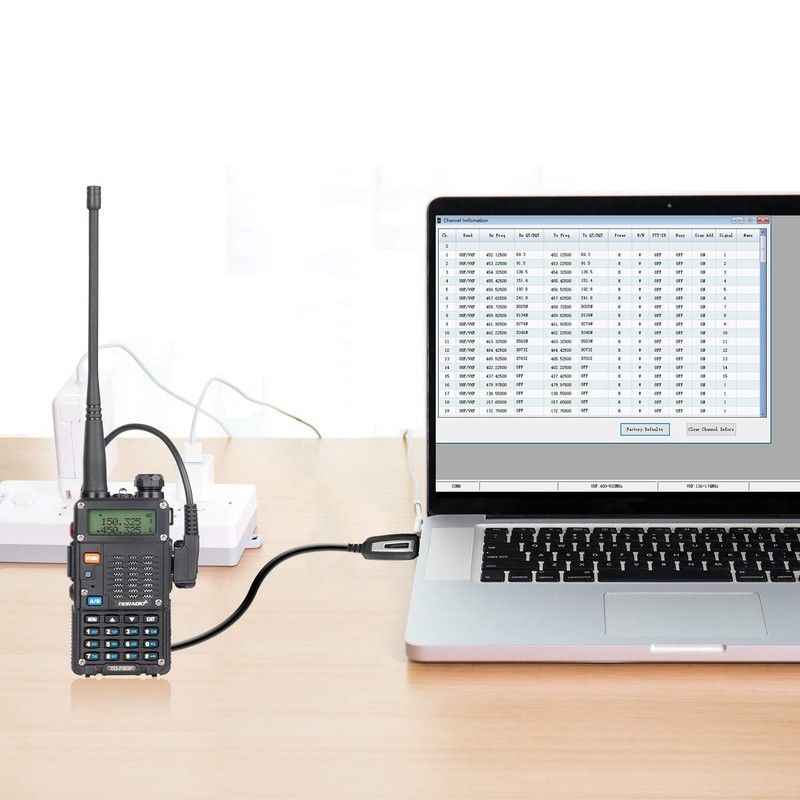 TIDRADIO CH340 Driver USB Length: 41 inches, Pin Space: 8mm, Black gallery