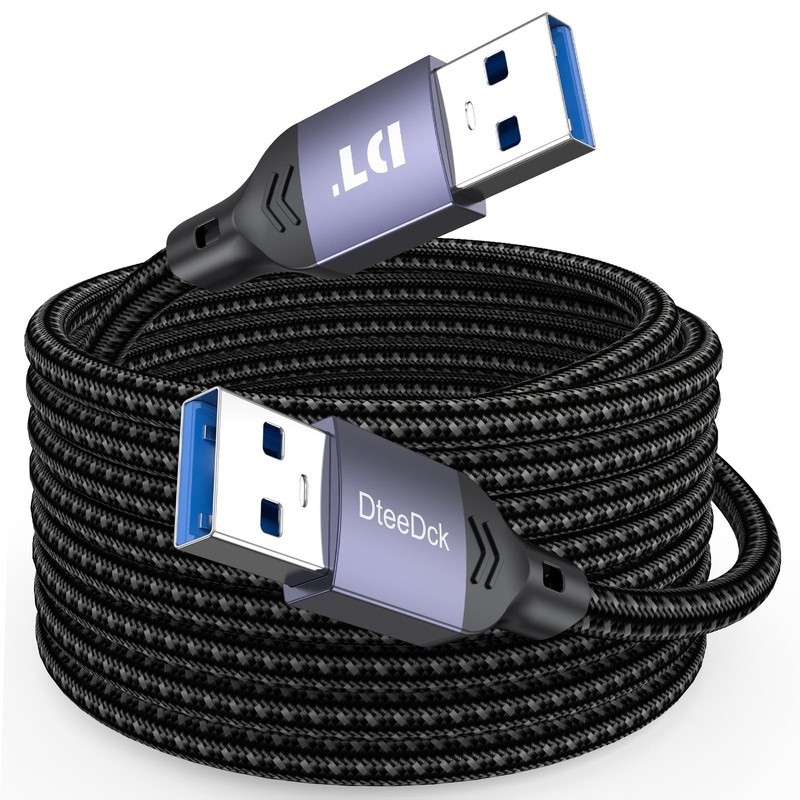 USB to USB Cable 15 Feet, 5Gbps Long USB 3.0, 15W A to Cord Data Transfer & F…