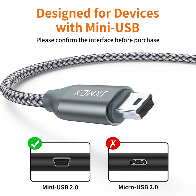 Versatile 3.3ft Mini USB Cables - Compatible with Hero 3+, PS3, Digital Devices gallery