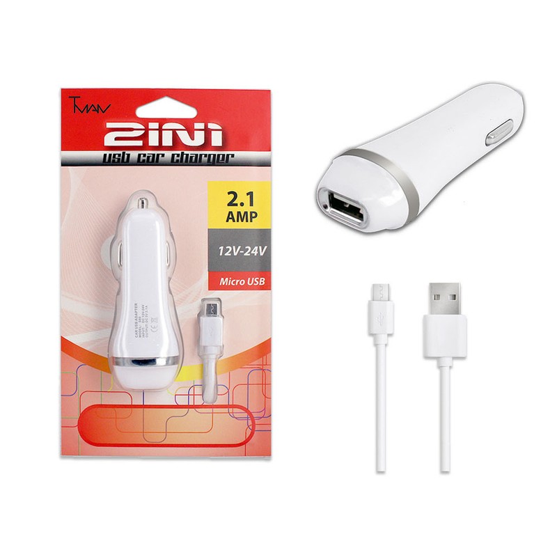 For Samsung Galaxy J3 Prime Premier Heavy duty 2.1A car charger adapter w/USB