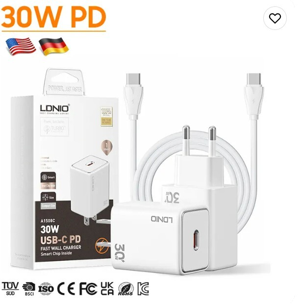 LDNIO 30W Type-C Power Charger for iPhones