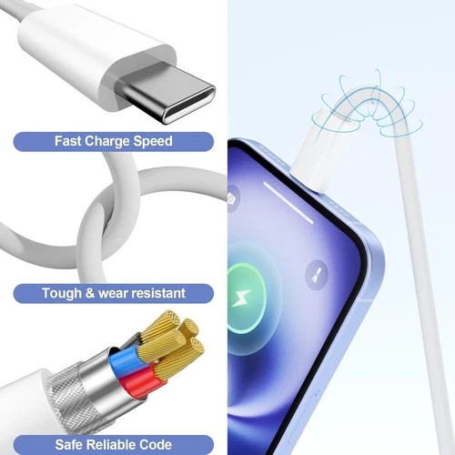 CarPlay Cable for iPhone 17 16 15 Pro Max 3m USB A to USB C iPad Car Charger gallery