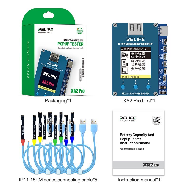 RELIFE XA2 Pro battery efficiency popup tester for iphone 11-15 gallery