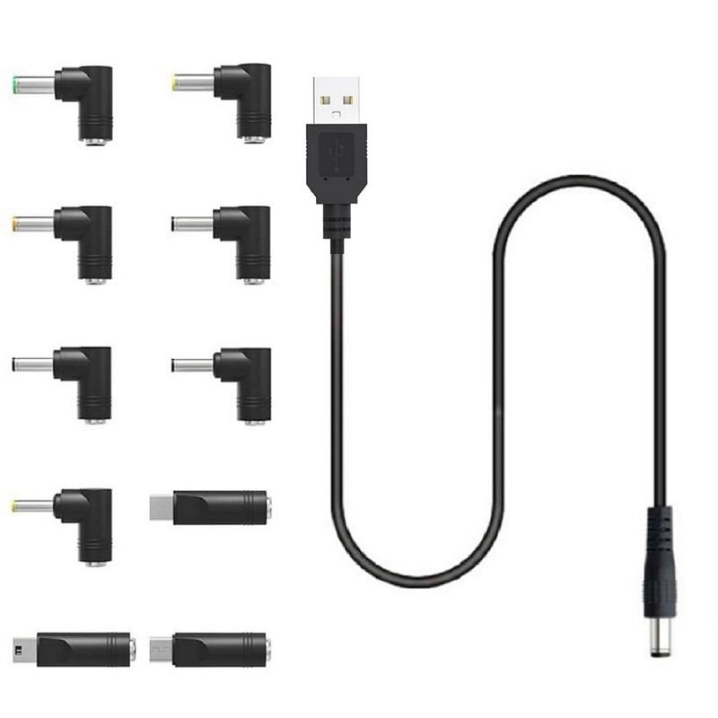 USB to DC 5V Power Cord, 3.3FT Universal DC 5.5×2.1mm Plug Jack Charging Cabl…