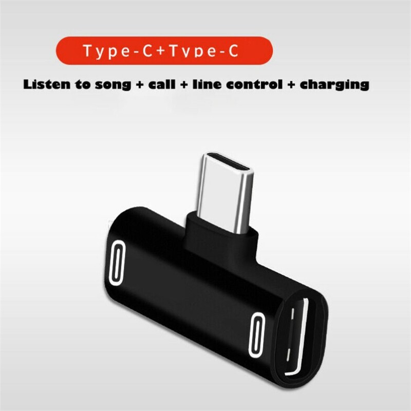 For Android Type C and Charger Splitter Adapter 2 in1 Dual USB-C to Headphone gallery