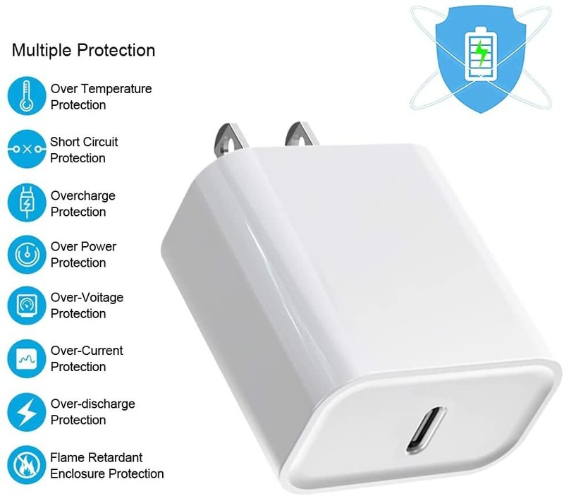 WHOLESALE For iPhone iPad Android 20W Fast Charger USB-C Adapter PD Type C Cable