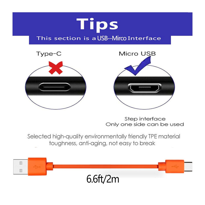Replacement Fast Charging Charger Cable Power Cord Wire Compatible for Ring Enab gallery