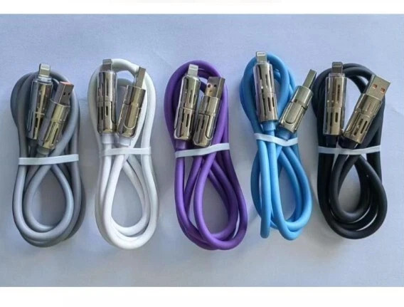2X 4 in 1 Multi-USB Charging Cable for iphone Fast Charging/With USB A+ Type-C gallery