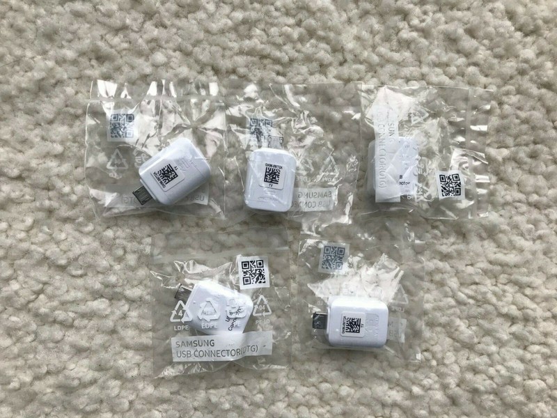 5-Pack Genuine USB Connector OTG Adapter for Samsung Galaxy S7 S6 Edge Note 5