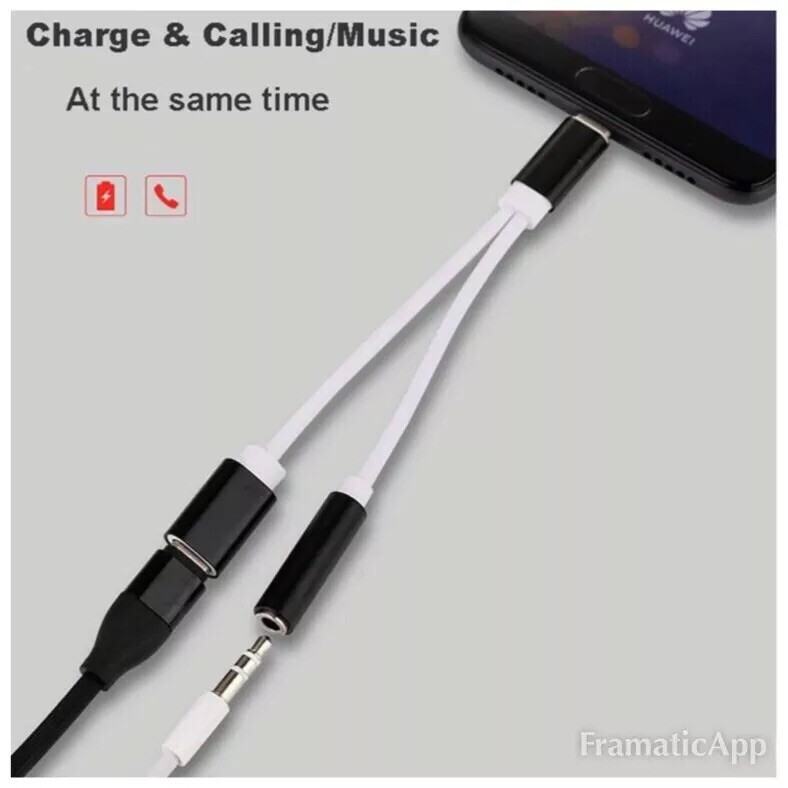 2 in 1 Adapter and Charger for Huawei P30 Xiaomi Mi 8 6 5X Samsung S10 Plus gallery