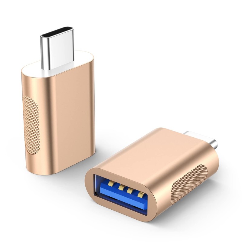 USB C to USB Adapter 2-Pack, Type C Male to USB 3.0 Female Adapter OTG Conver…