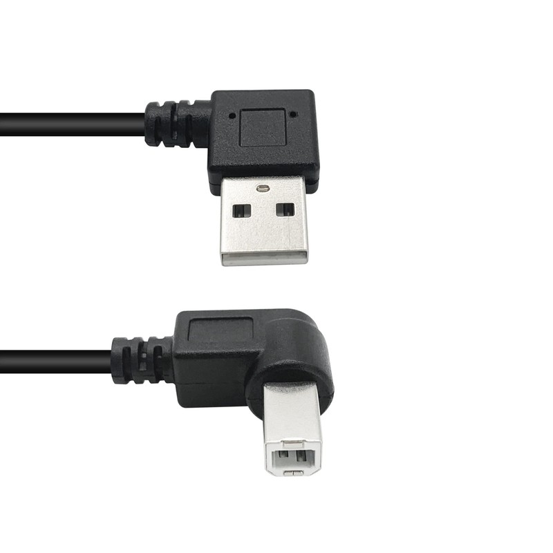 90 Degree Short USB Printer Cable 25CM Right Angle USB 2.0 A to Left and Righ... gallery