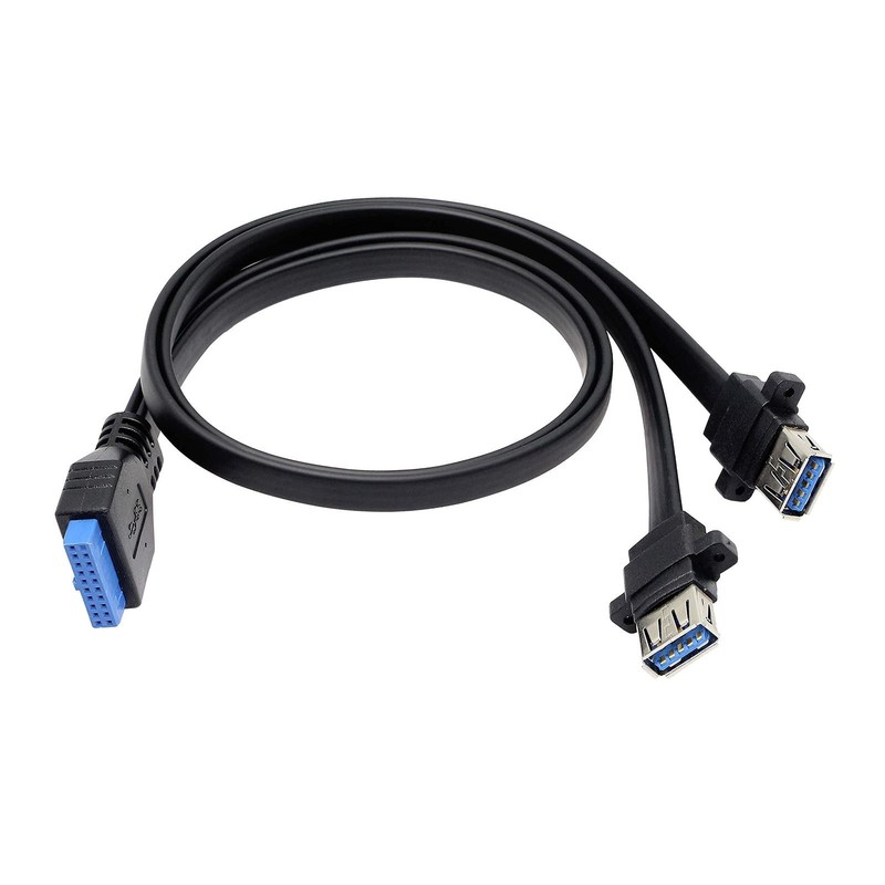 USB 3.0 Front Panel Cable Motherboard 19/20pin Cable to USB Female Splitter Adap gallery