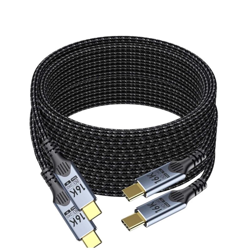 Thunderbolt 5 Cable 2 Pack – 10FT Fast Charger Cord, 240W PD