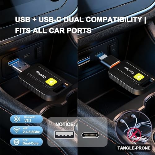 Wireless CarPlay Adapter for Apple iPhone Convert from Wired for Apple Carplay W gallery