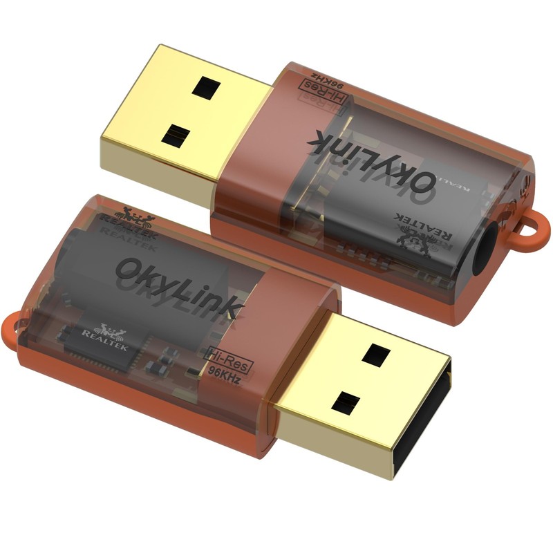 USB to 3.5mm Audio Adapter 2-Pack, Hi-Res DAC 96kHz, Plug & Play, External Sound gallery