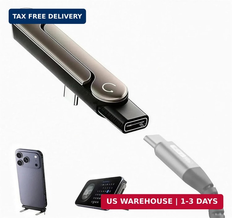 Detachable 2 in 1 USB C to USB C Cable, 240w Stand Data Cable for Desk, Invisibl