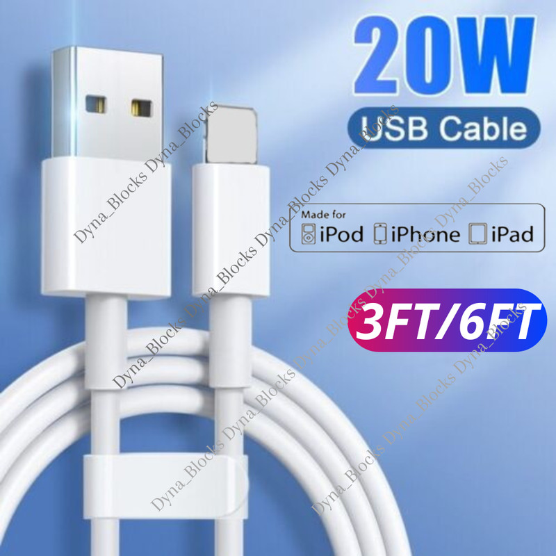 USB Charger Cable 3/6Ft For Apple iPhone 14 13 12 11 XR 8 7 6 Plus Charging Cord
