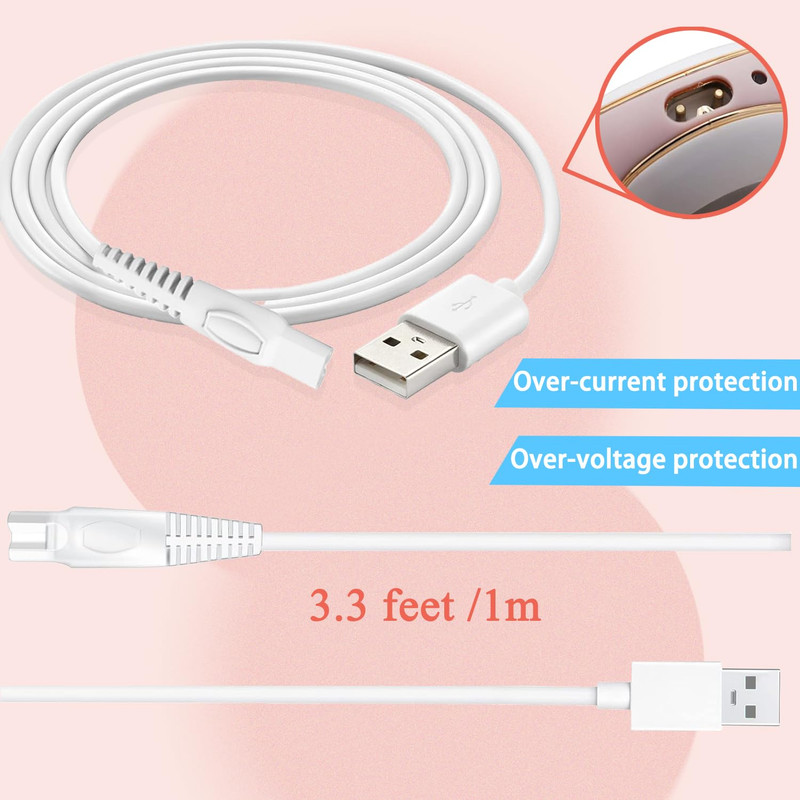 USB Cable Finishing Touch Flawless Legs Charger Cord, Only Compatible with Flawl gallery