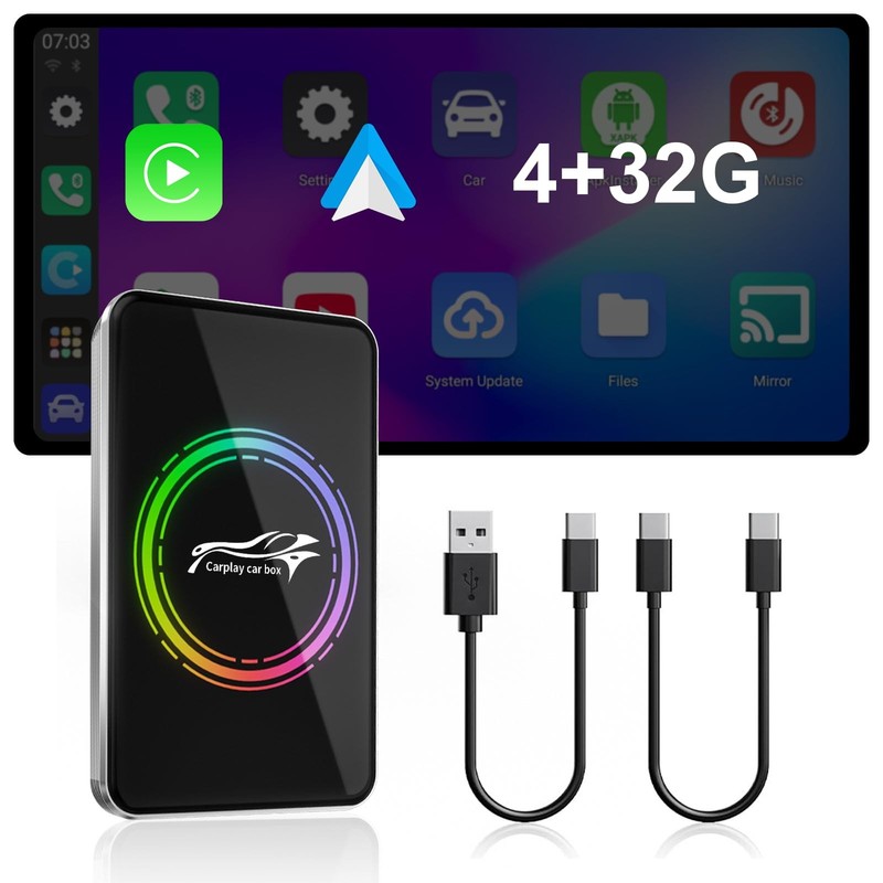 Autolinkr Wireless CarPlay Adapter, Magic AI Box, 3-in-1 for Apple CarPlay & …