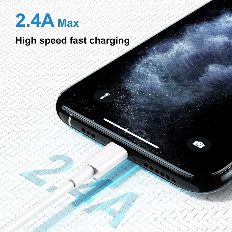 1/5Pack USB Fast Charger Cable Charging Cord Lot For iPhone 13 12 11 8 7 6 Plus gallery