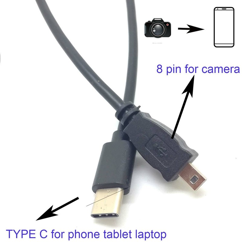 TYPE C OTG CABLE FOR PANASONIC LUMIX DMC-LZ4 LZ5 LZ6 LZ7 TZ1 TZ3 gallery