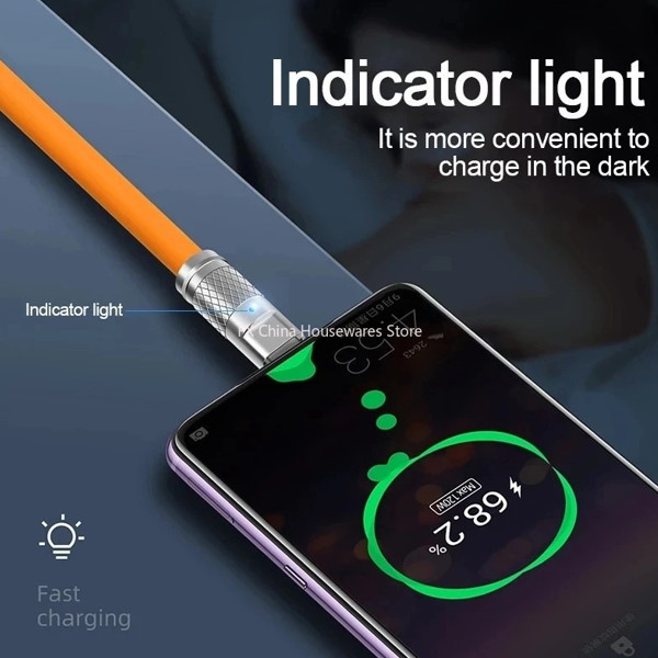 3PCS 120W USB C to USB C Liquid Silicone Cable Super Fast Charging for Xiaomi Sa gallery