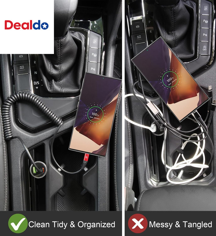 USB C Cable 3Ft 2Pack USB C to USB C Charger Cable for Car, Coiled Type C Fast C gallery