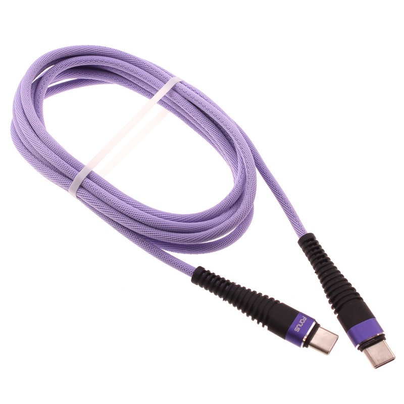 Purple 6ft PD Cable Type-C to USB-C Long Charger Cord Power for Cell Phones