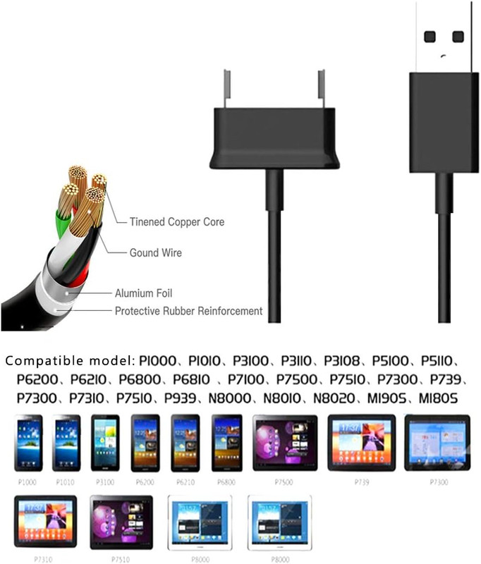 Charging Sync Data Charger Cable Cord-30-Pin Compatible for Old Samsung Galaxy T gallery