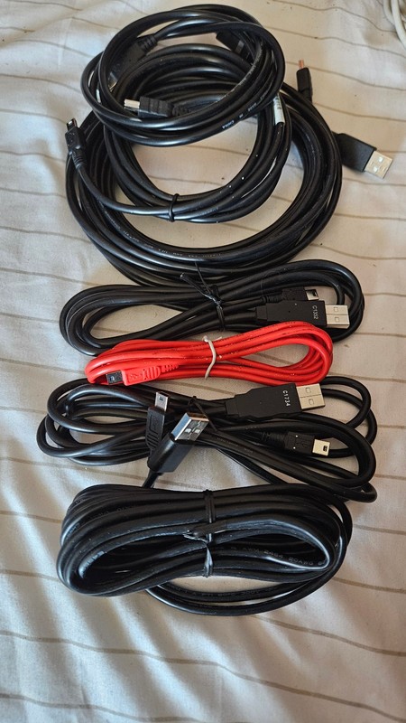 USB Cables Lot - USB2.0 A-B (10), USB3.0 A-B, (2), USB Mini (7), USB Micro (2) gallery