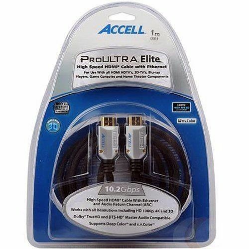 Accell B124C-003B ProUltra Elite High Speed HDMI Cable with Ethernet 1M