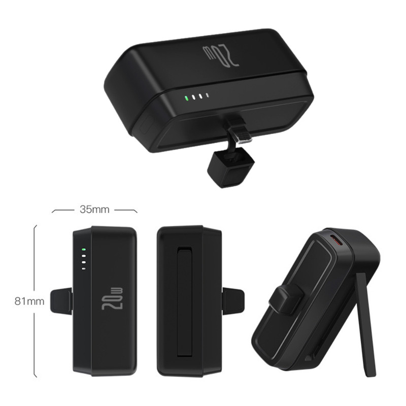5000mAh Mini Power Bank Portable 20W Fast Charger Battery For iPhone 15 8 Type C