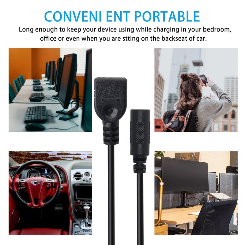2 PCS 5V USB To DC Power Cable 5.5x2.1mm Female To USB Female Converter gallery
