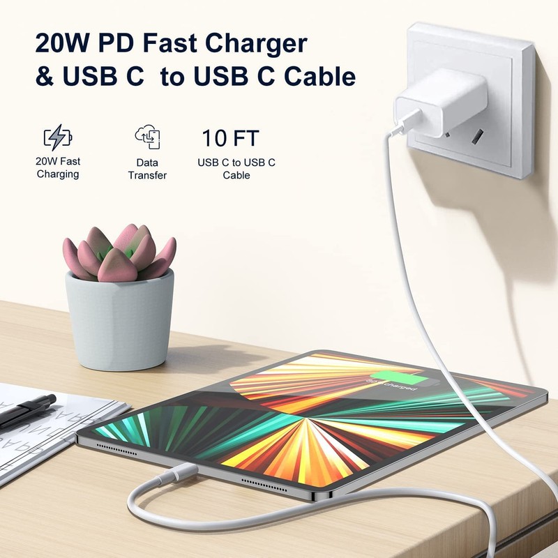 For iPhone 15/16 MacBook iPad PD 20W Type C Fast Charger 60W USB C to USB C Cord gallery