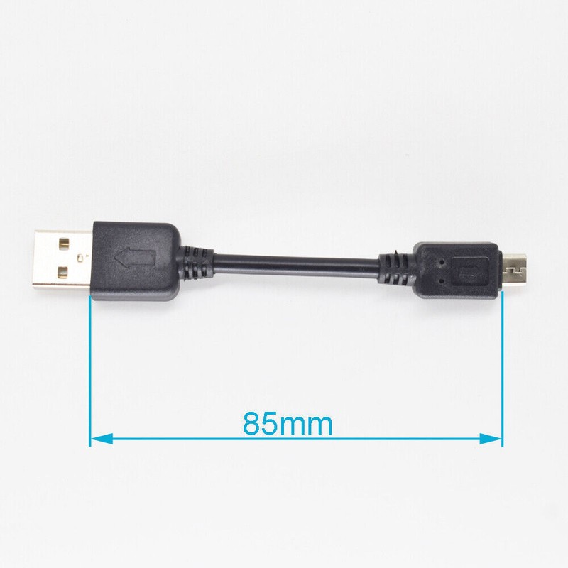 10pcs Black 10cm USB 2.0 Type A Male to Micro B Male Adapter Converter Cable