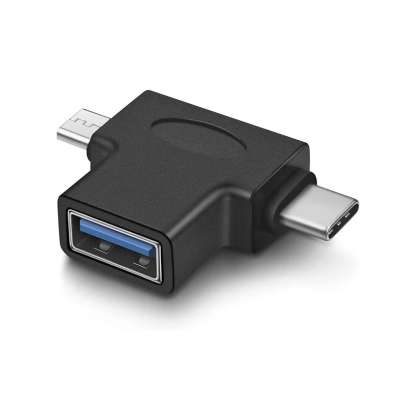 2-in-1 OTG USB 3.0 Adapter USB Female To Micro-USB Male and Type C Male Connecto