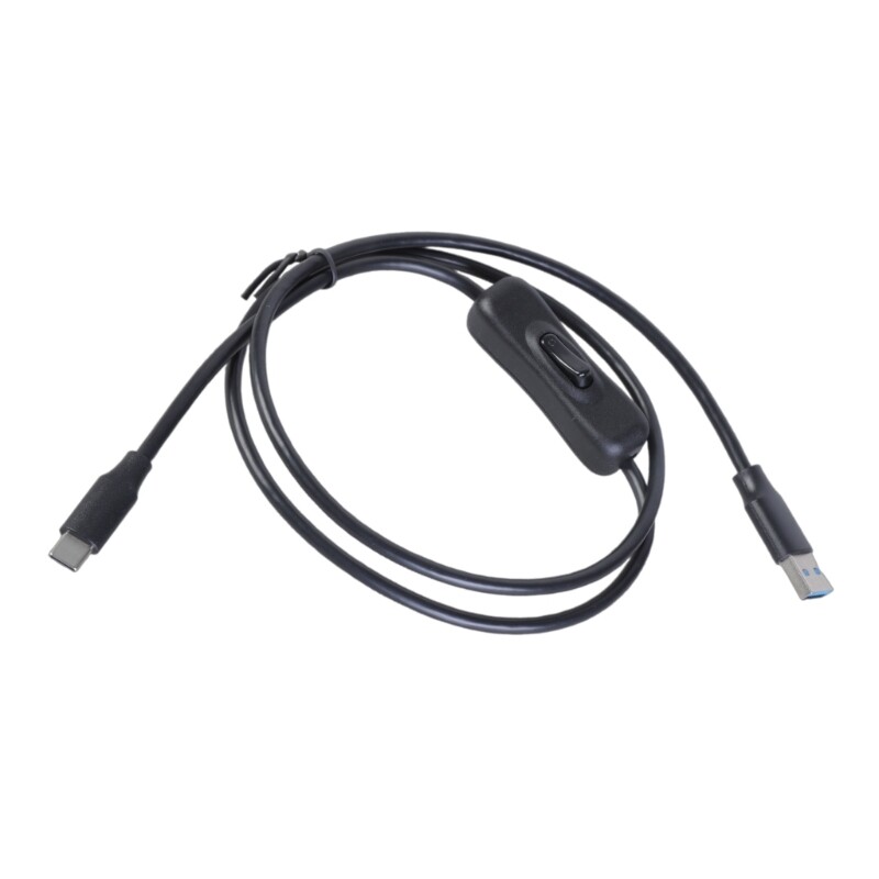 USB A to Type C Power Extension Cord with Switching Button 10W Charging Cable