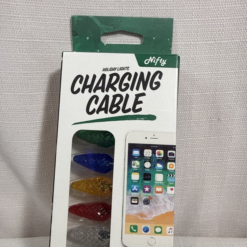 LED Christmas Bulb iPhone USB Charger With Multi-Color Light Bulbs NEW gallery