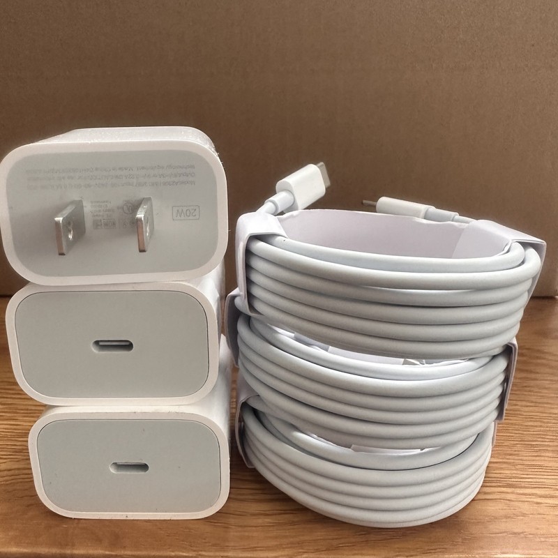 3X USB C 20W PD Fast Charging Set Heavy Duty Cable For iPhone 15 14 13 12 Block gallery